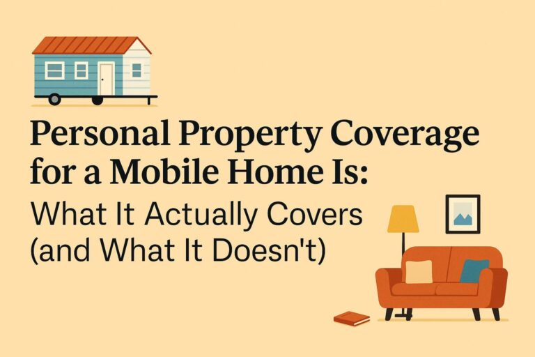 Personal Property Coverage for a Mobile Home Is: What It Actually Covers (and What It Doesn’t)