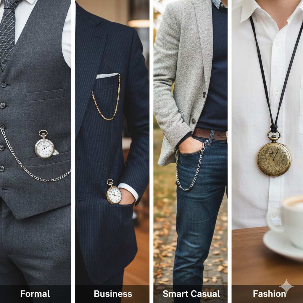 Pocket Watch Wearing Styles