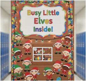 Santa’s Workshop- christmas door decoration ideas for school