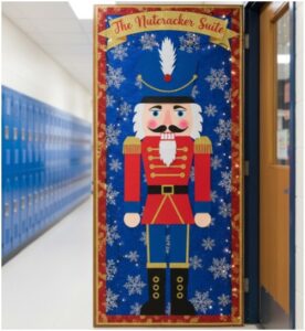The Nutcracker- christmas door decoration ideas for school