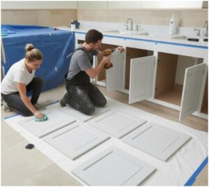 What’s the Final Step After Painting Bathroom Cabinets?