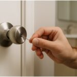how to open locked bathroom door