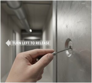 For twist locks-how to open locked bathroom door