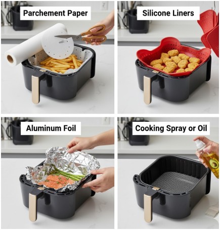 What can you use instead of wax paper in an air fryer?