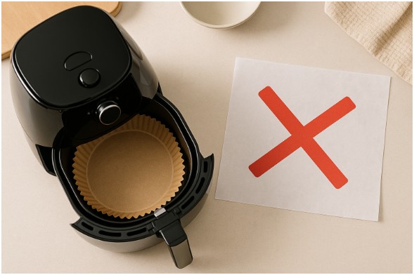 Can you put wax paper in an air fryer