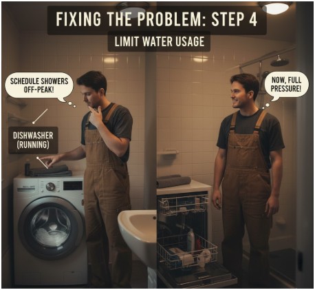 Limit Water Usage- how to increase water pressure in shower