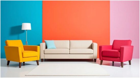 How do design rules like the Rule of Three improve furniture arrangement?